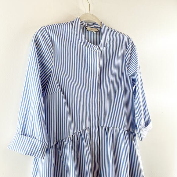 Tuckernuck Striped 3/4 Sleeve Royal Shirt Mini Dress Blue XS - Picture 10 of 10